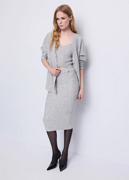 Cardigan grigio da donna con paillettes GAUDI 521FD53012_2082