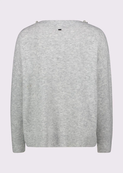 Maglia grigia da donna con strass GAUDI 521FD53019_2042