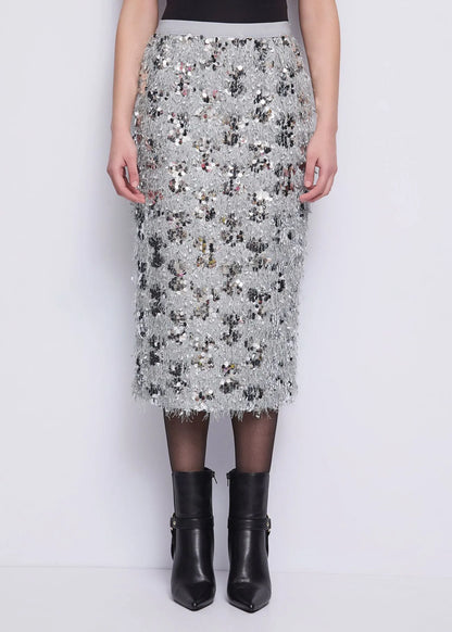 Gonna longuette sfrangiata con paillettes GAUDI 521FD74001_2045