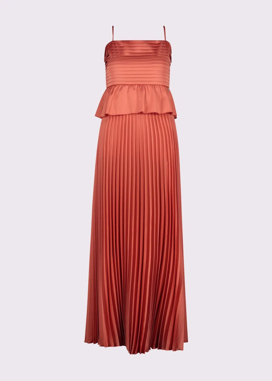 Abito lungo plissé in georgette  511DD15063 DENNY ROSE