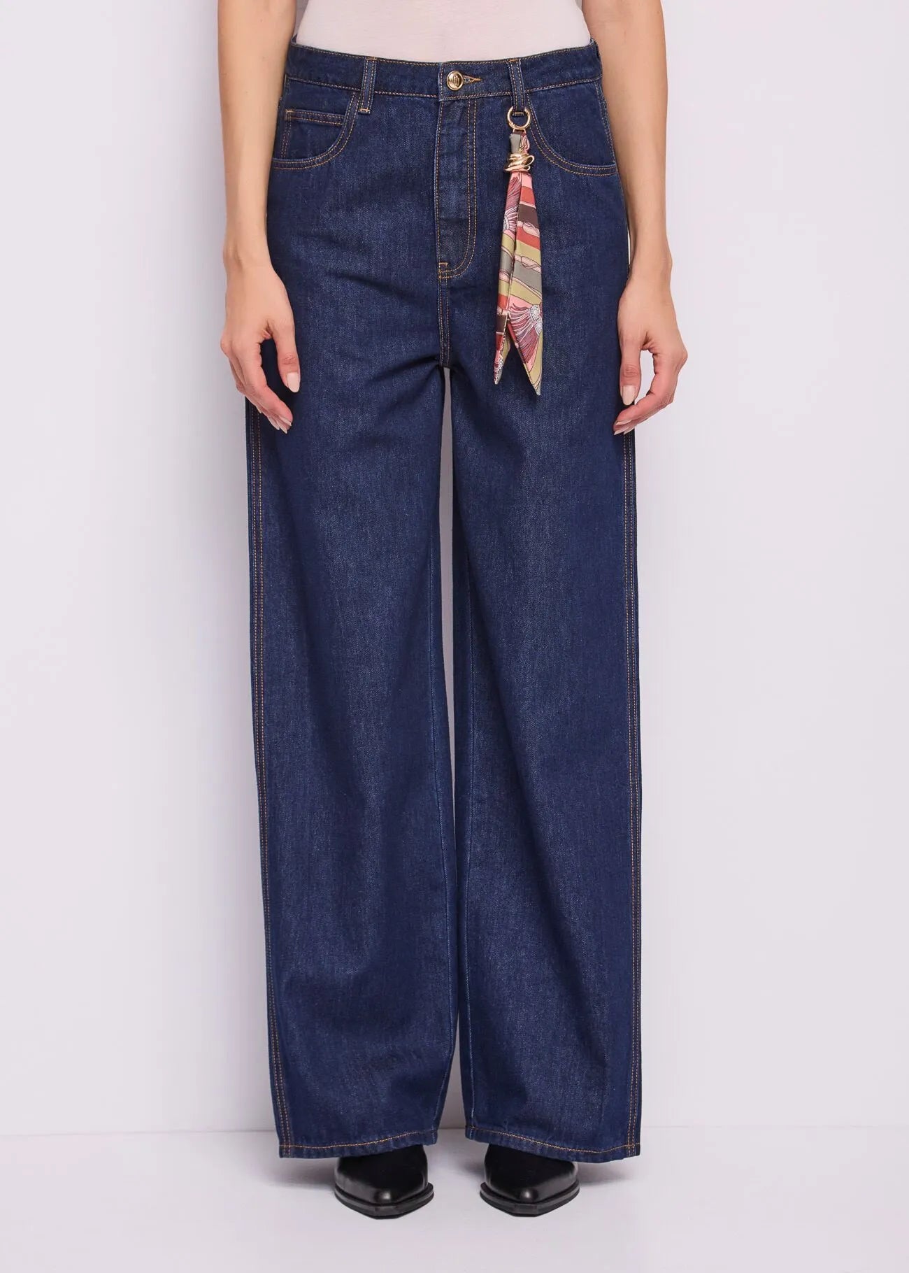 Guess Jeans wide leg da donna con foulard