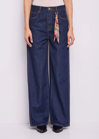 Guess Jeans wide leg da donna con foulard