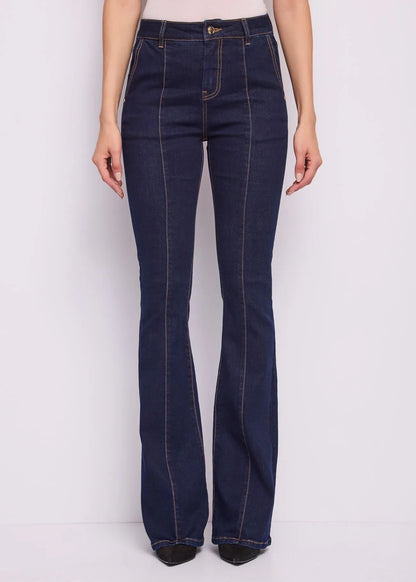 Gaudi Jeans flare da donna con piega