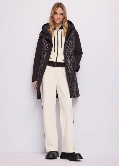 Gaudi Parka nero da donna con cappuccio
