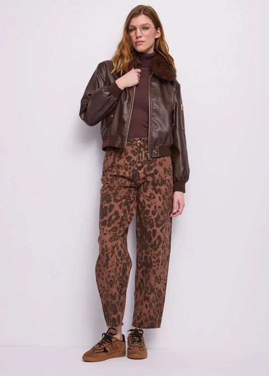 Giacca da donna in similpelle con zip