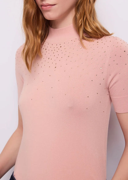 Gaudi 621BD53054 Maglia da donna con collo alto e strass