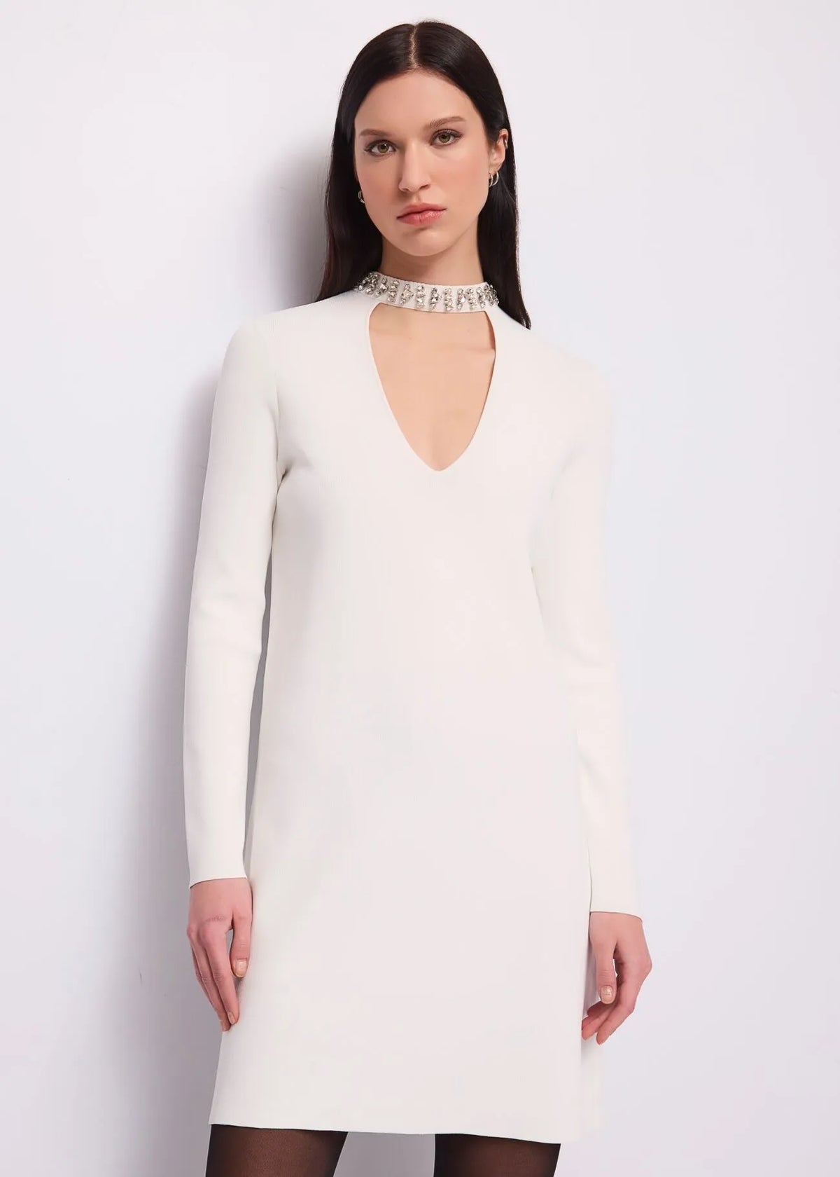 Abito corto da donna in maglia con strass GAUDI 621FD13011