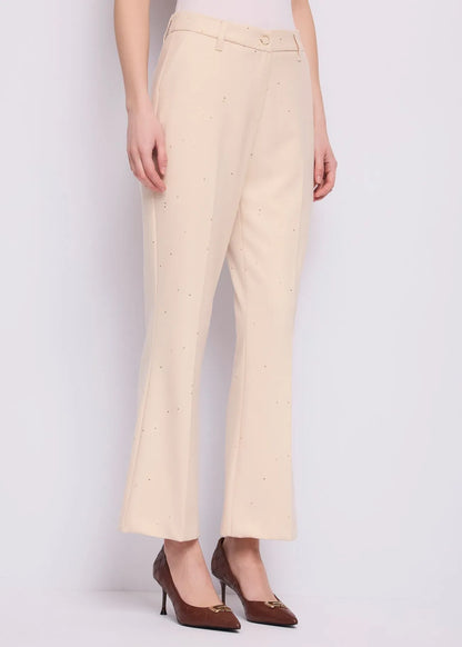 Nuova Collezione Pantaloni flare cropped da donna con piega GAUDI 621FD25017 02
