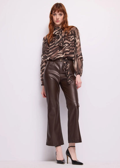 Nuova Collezione Pantaloni flare cropped da donna con foulard GAUDI 621FD28003_4304