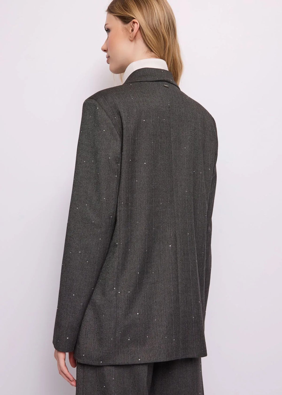 Blazer doppiopetto da donna in viscosa a righe  GAUDI   621FD35025_621024-01