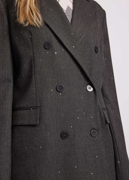 Blazer doppiopetto da donna in viscosa a righe  GAUDI   621FD35025_621024-01
