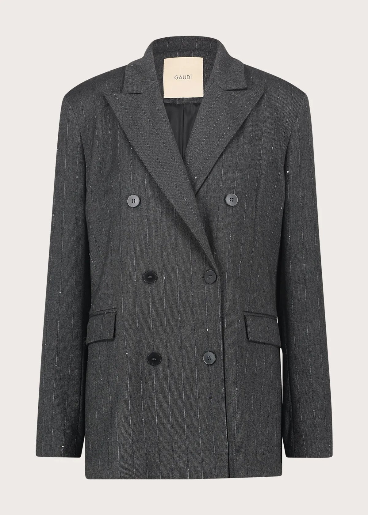 Blazer doppiopetto da donna in viscosa a righe  GAUDI   621FD35025_621024-01