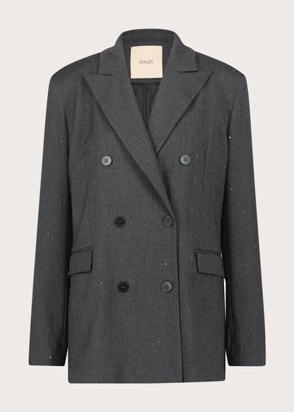 Blazer doppiopetto da donna in viscosa a righe  GAUDI   621FD35025_621024-01