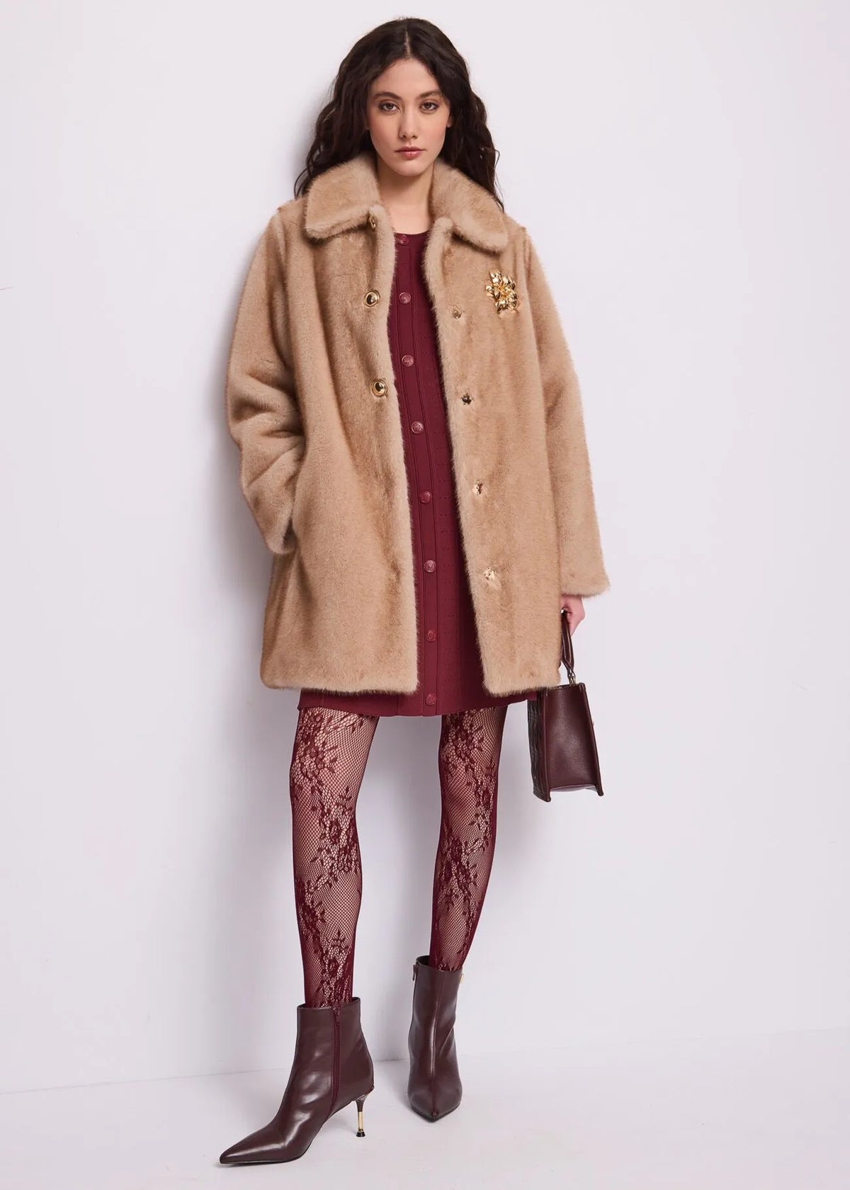 Nuova Collezione Cappotto da donna con spilla GAUDI 621FD39003_2249