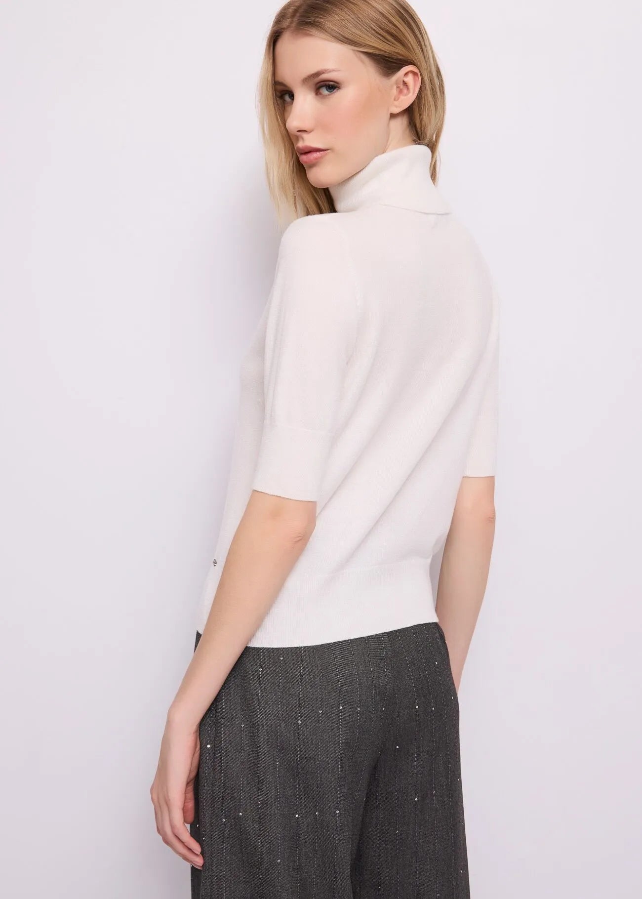 T-shirt da donna in filato jacquard