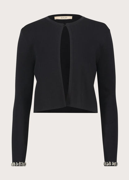 Cardigan girocollo in misto viscosa