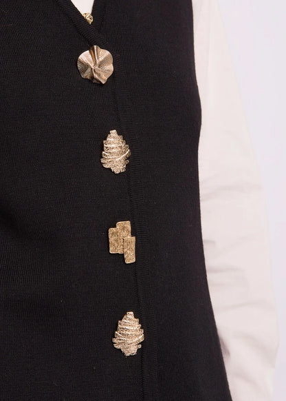 Gaudi Gilet da donna con bottoni gioiello