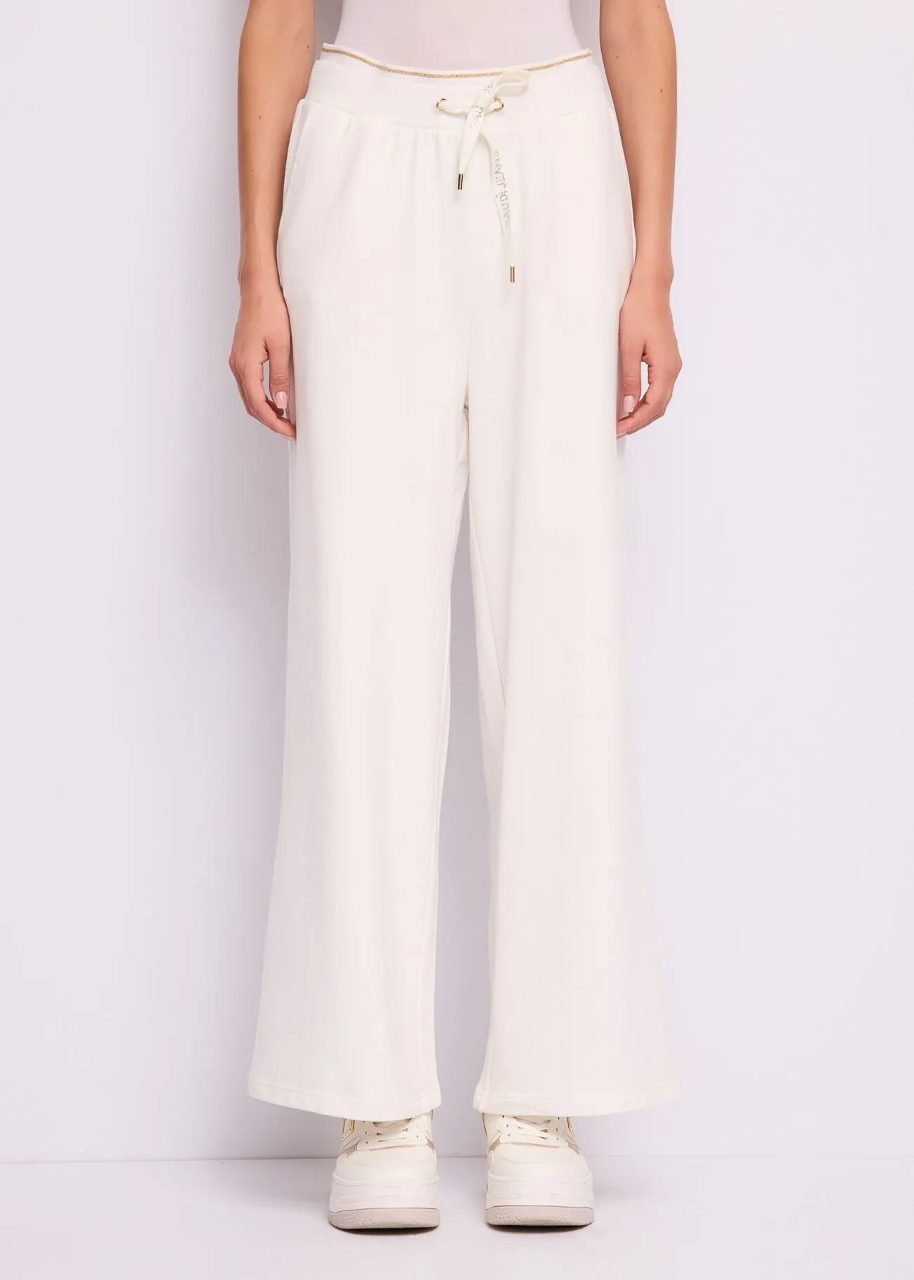 Pantaloni jogging bianchi da donna in felpa GAUDI 611BD24009_2101