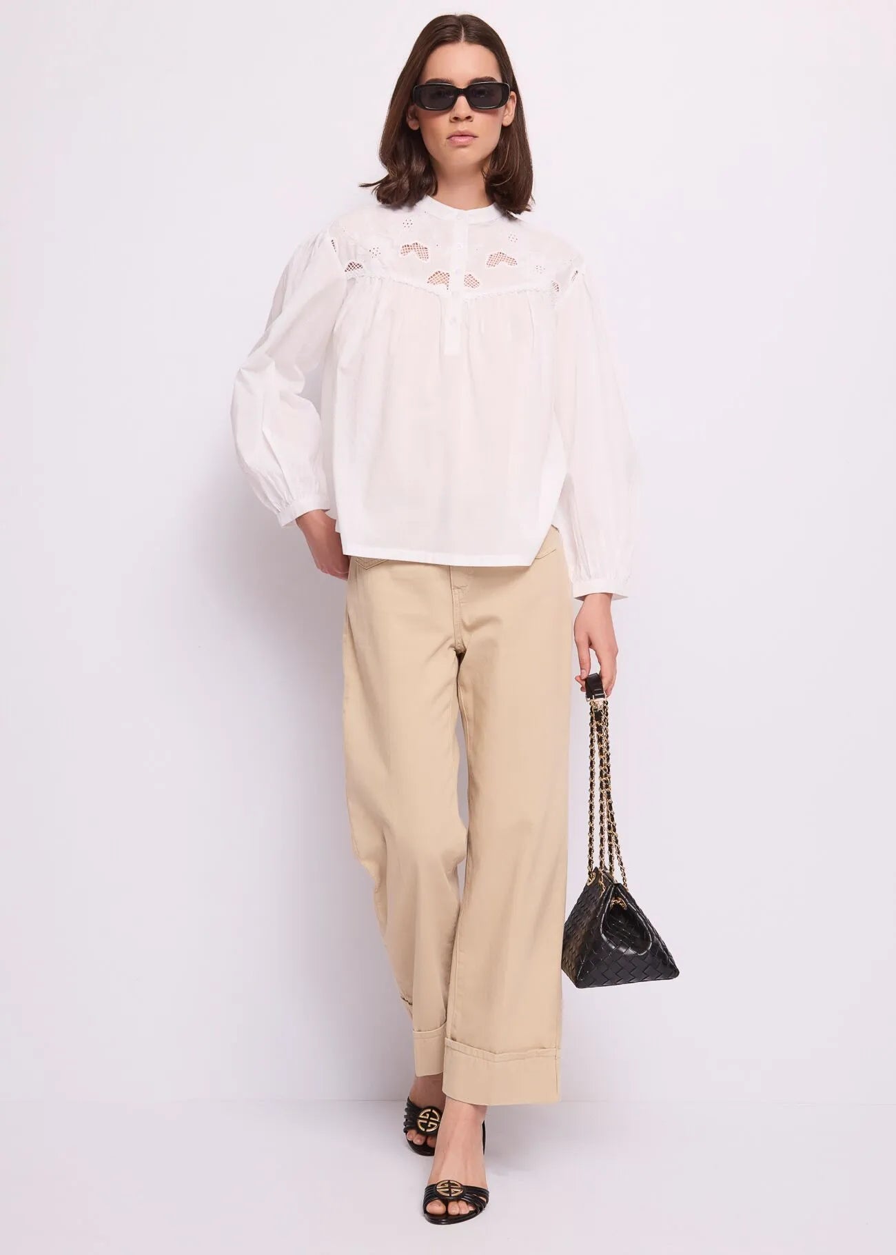 Nuova Collezione Pantaloni baggy da donna con risvolto GAUDI 611BD25030