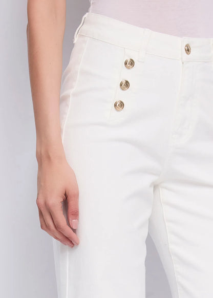 Pantaloni straight da donna in twill GAUDI 611BD25043_2101