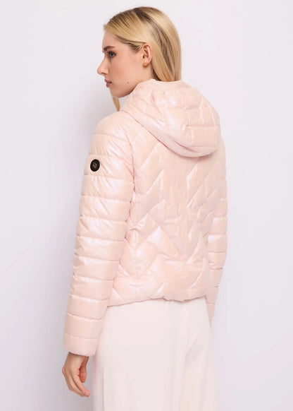 Piumino rosa da donna con cappuccio GAUDI 611BD35001_4424