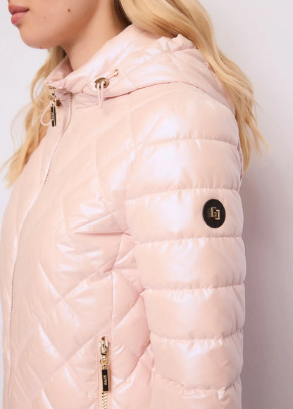 Piumino rosa da donna con cappuccio GAUDI 611BD35001_4424