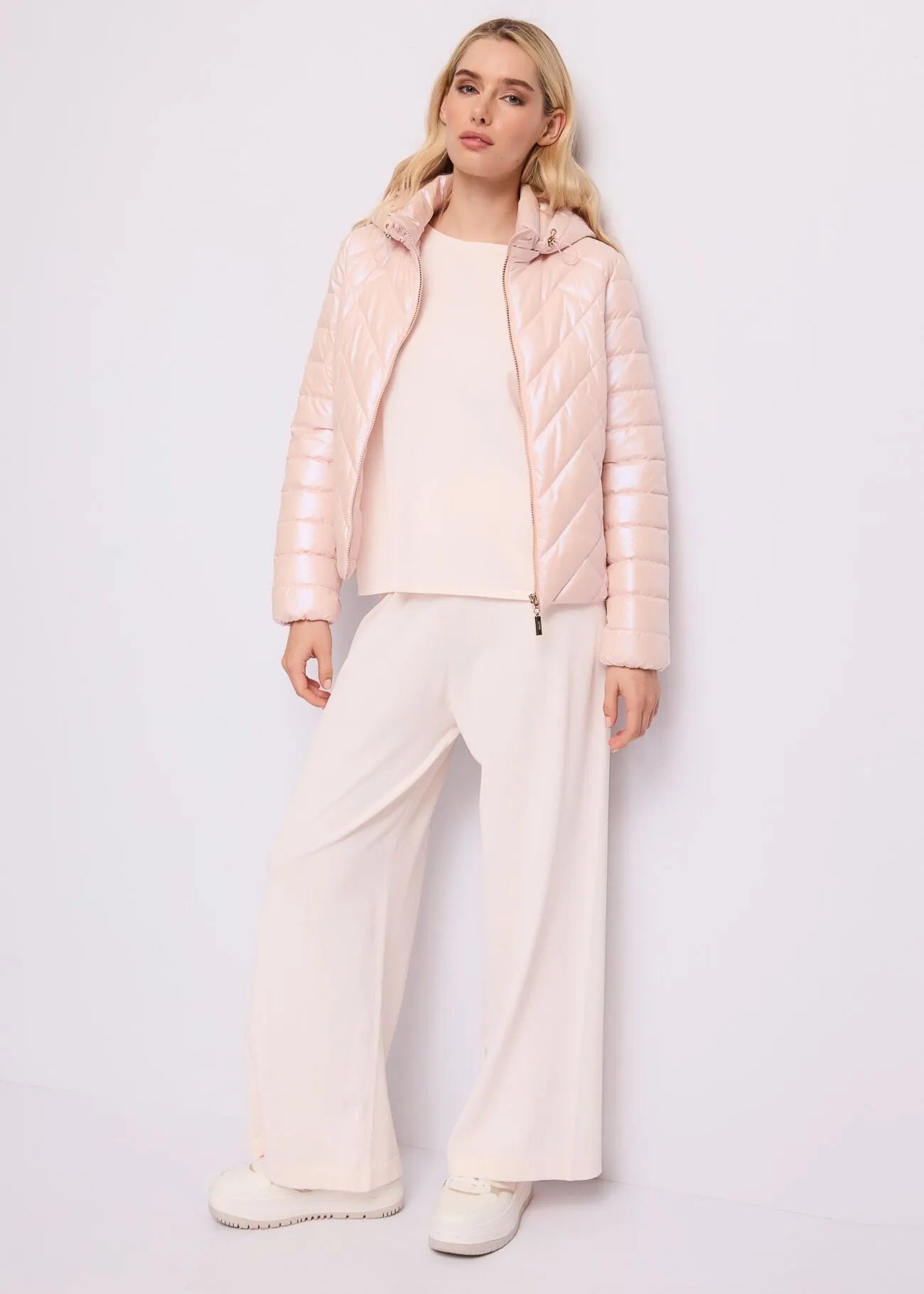 Piumino rosa da donna con cappuccio GAUDI 611BD35001_4424