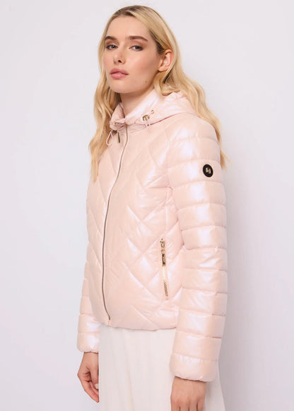 Piumino rosa da donna con cappuccio GAUDI 611BD35001_4424