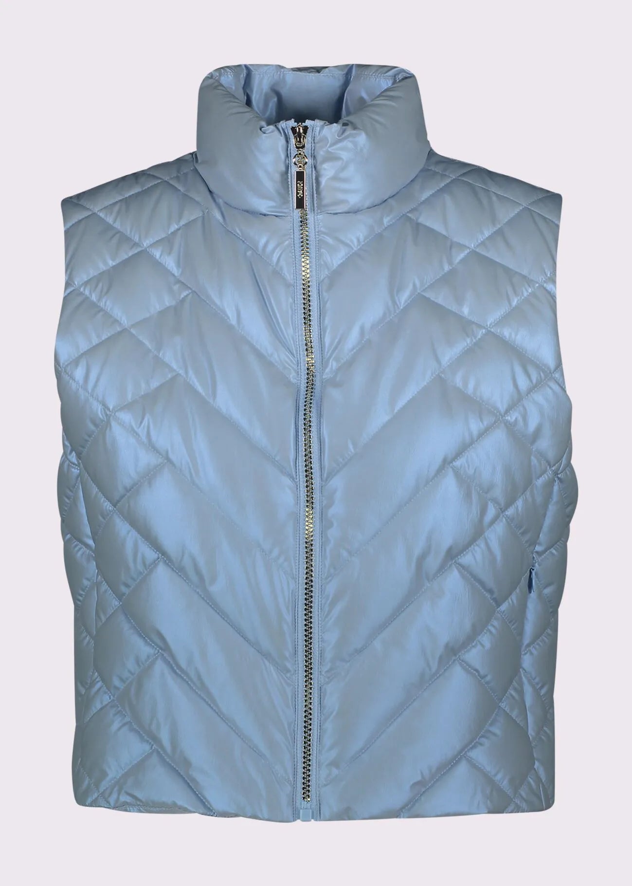 Gilet azzurra da donna in nylon trapuntato 611BD35002_2870