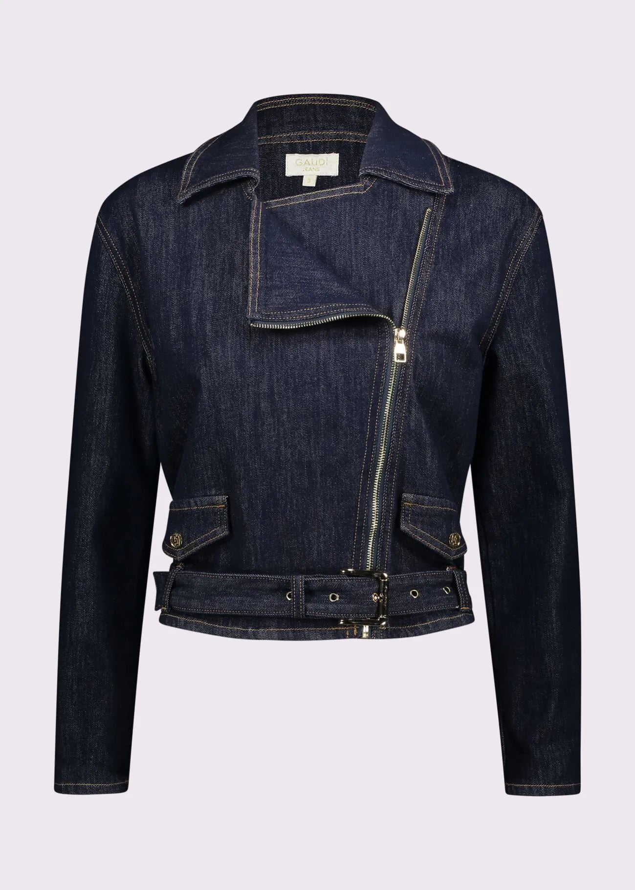 Women's Cotton Denim Biker Jacket 611BD36001