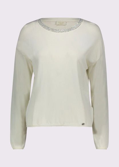 GAUDI 611BD53037_2131 Women's White Long-Sleeved T-Shirt