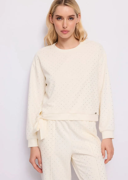 GAUDI 611BD64024_2101 Women's White Scuba Cotton T-Shirt