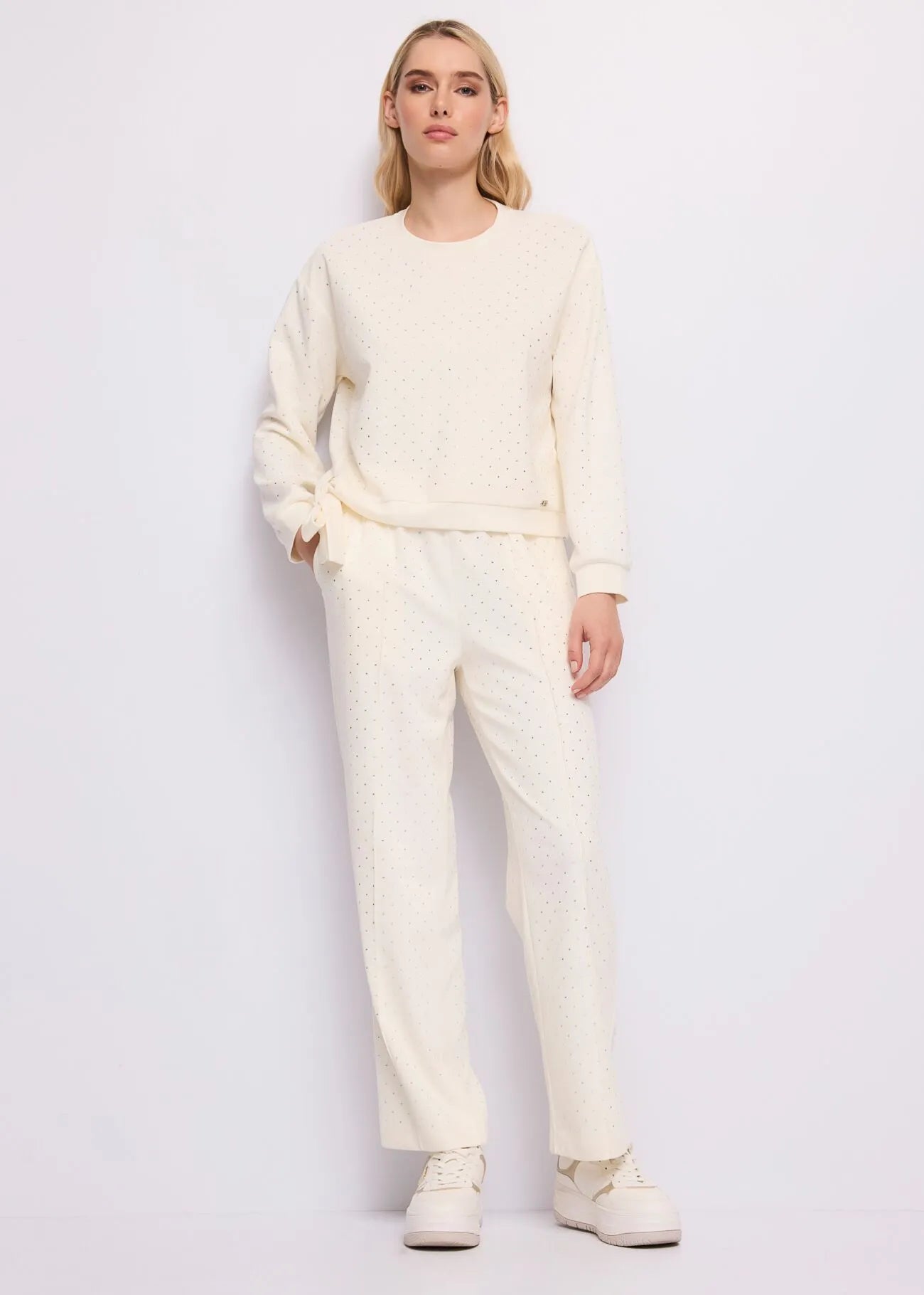 Pantaloni jogging da donna con strass GAUDI 611BD24005_2101