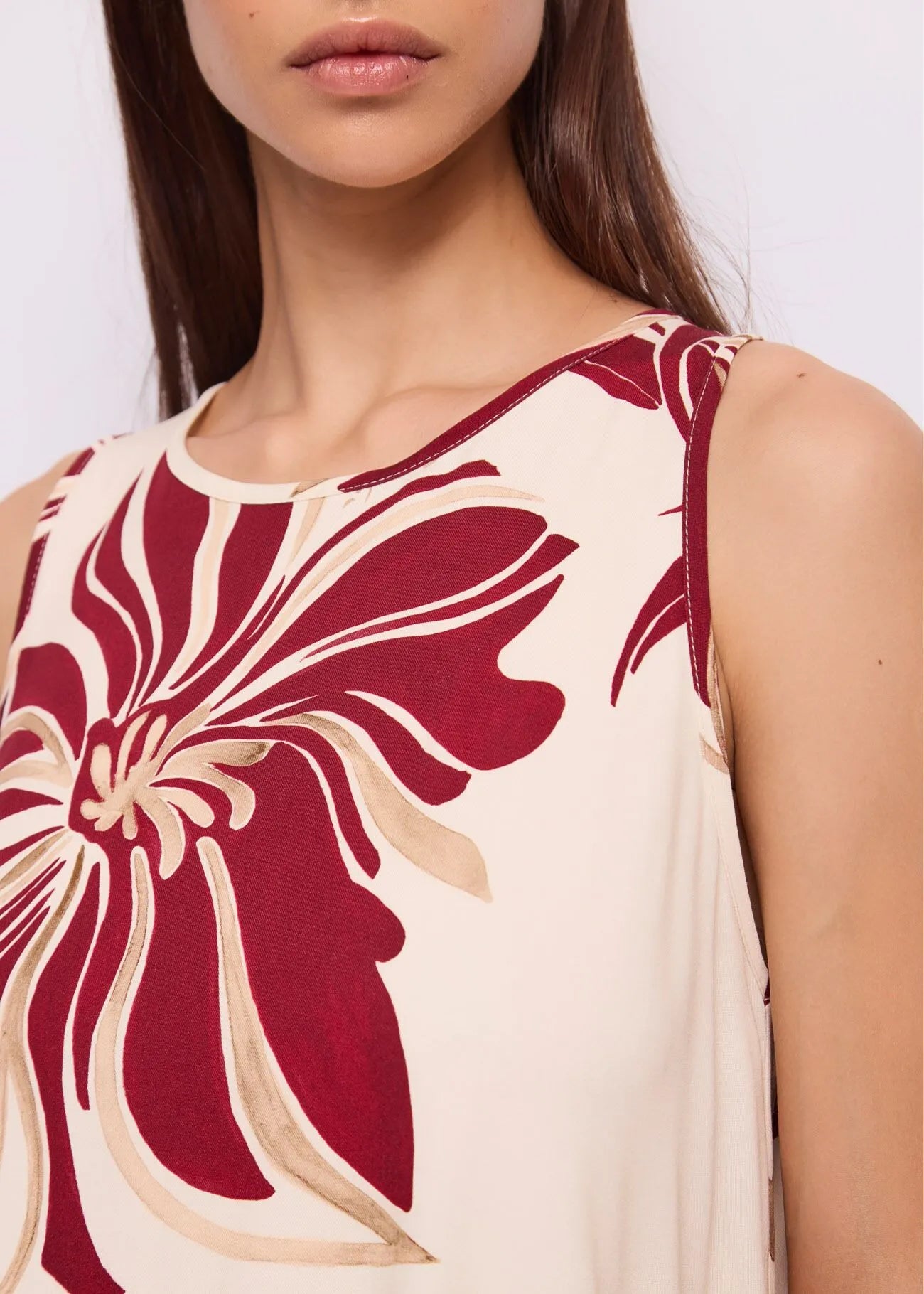 Abito da donna in twill floreale GAUDI 611FD15044_611046-01