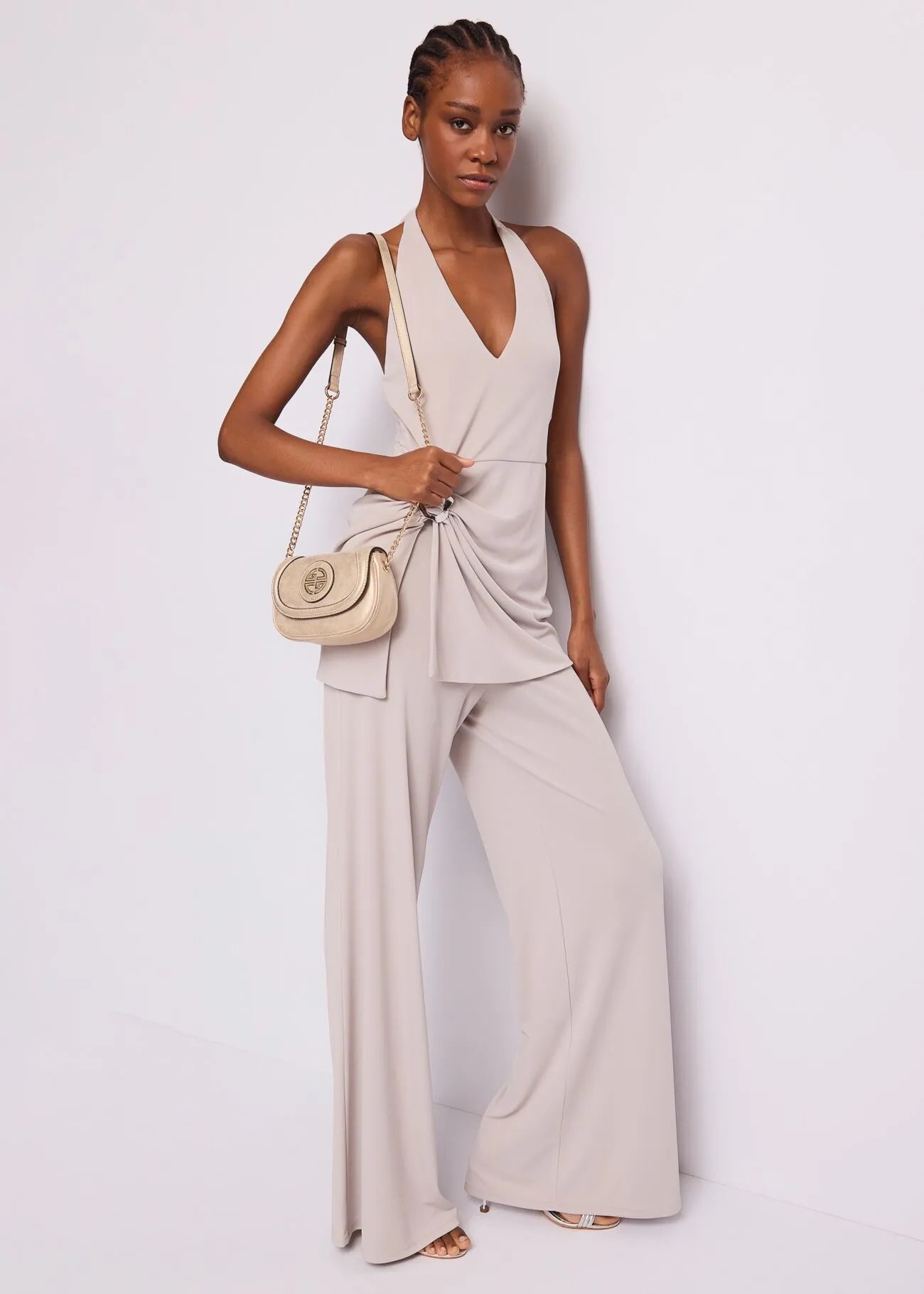 Gaudi 262_611FD24001_2001 Pantaloni da donna in jersey crêpe