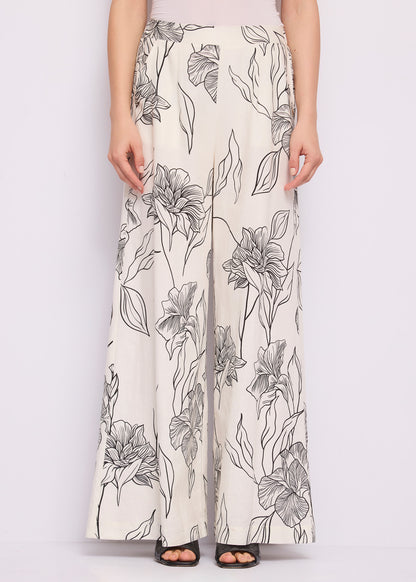 Gaudi 611FD25020 Pantalone largo stampa floreale