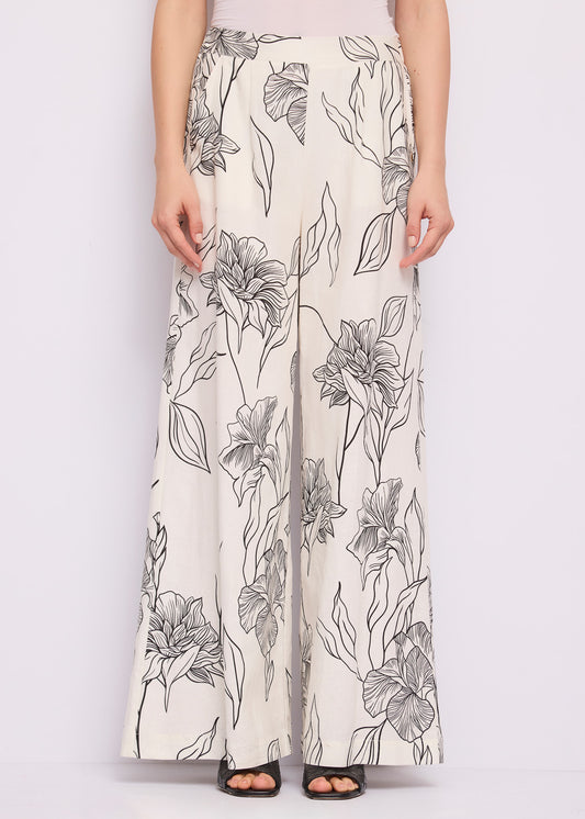 Gaudi 611FD25020 Pantalone largo stampa floreale