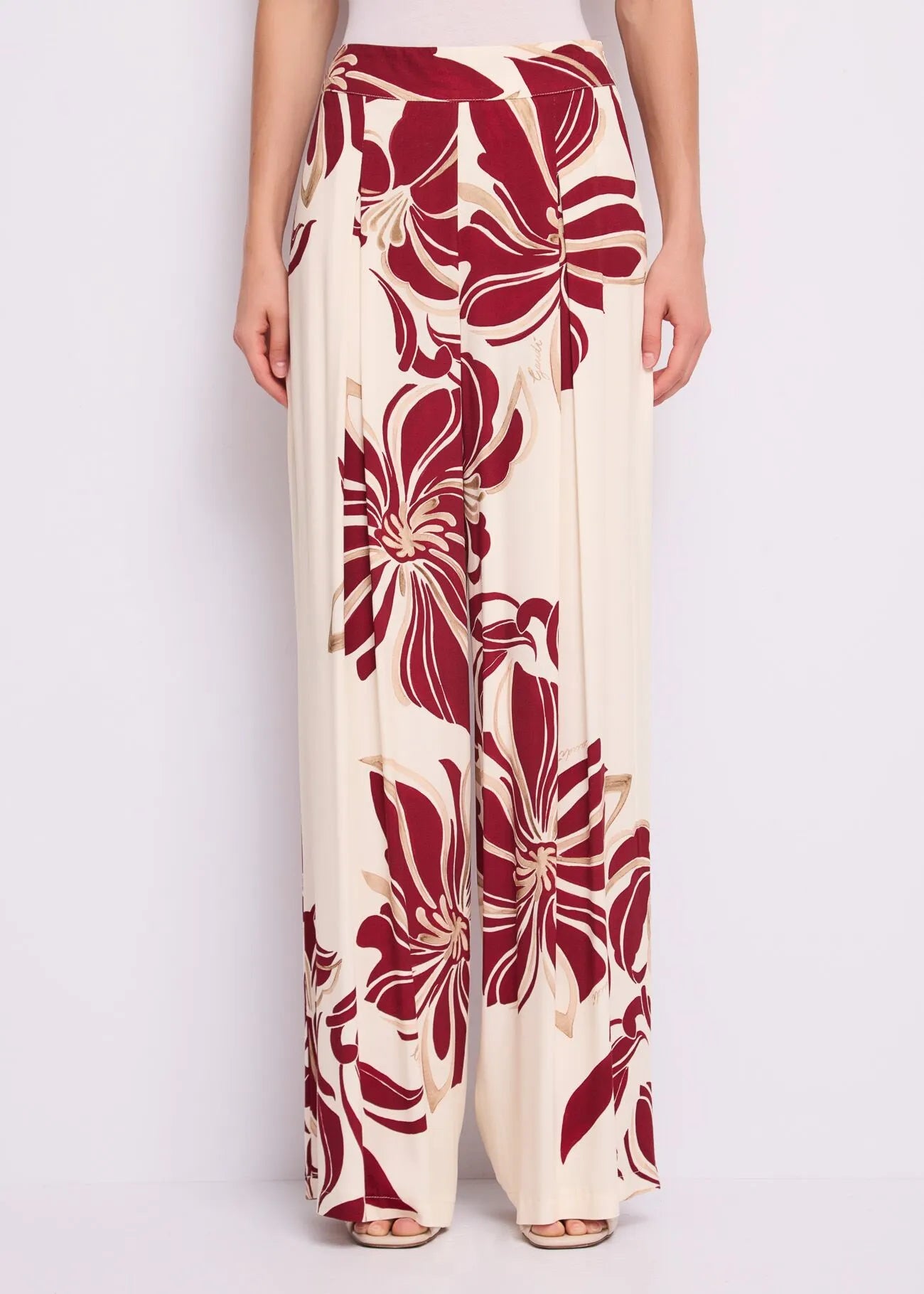 Pantaloni da donna con stampa floreale GAUDI 611FD25038_611046-01