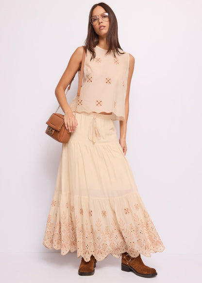 Top da donna con ricami floreali GAUDI 611FD45027_611033-01