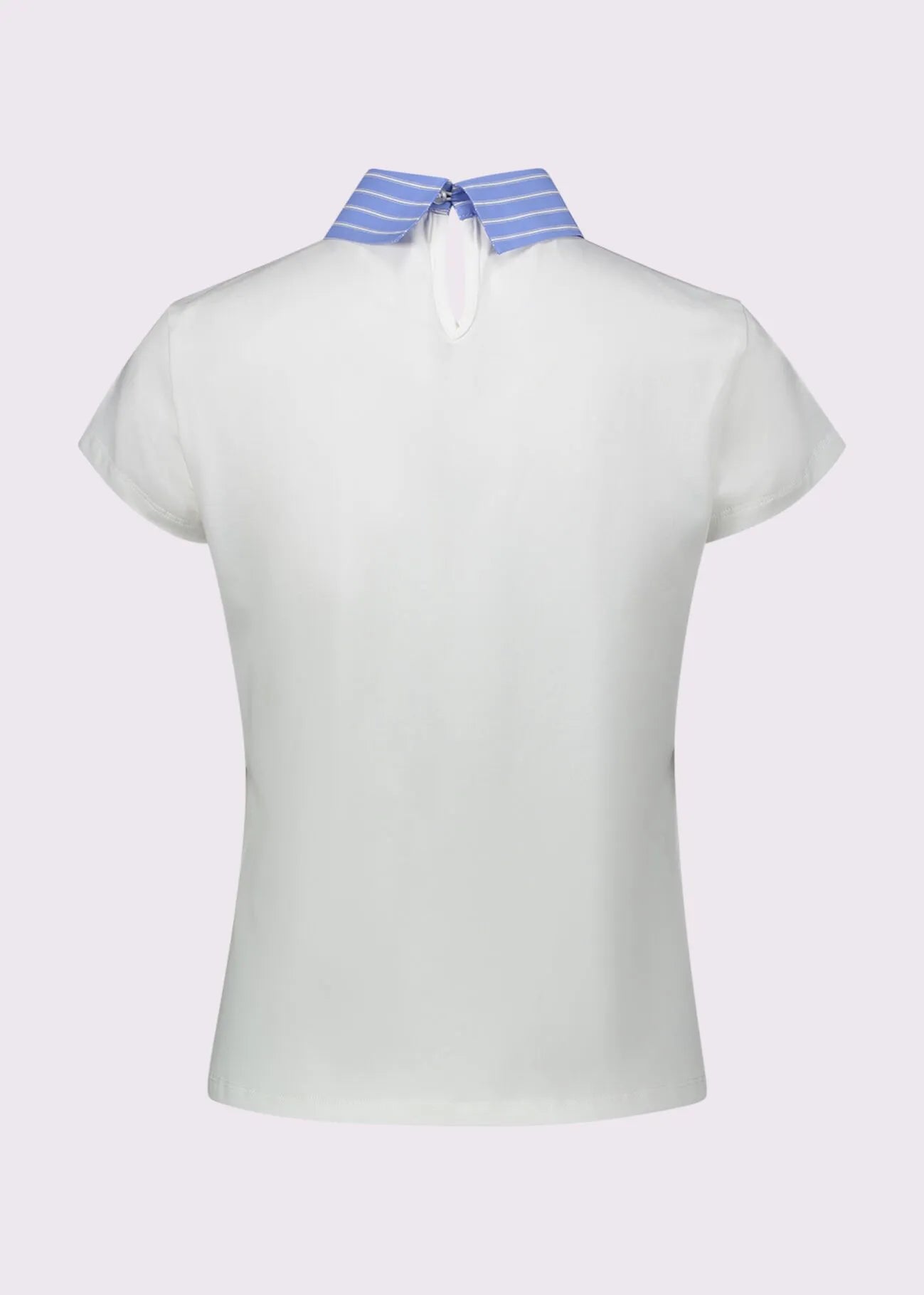 Gaudi 611FD64012 T-shirt bianca da donna con collo a camicia