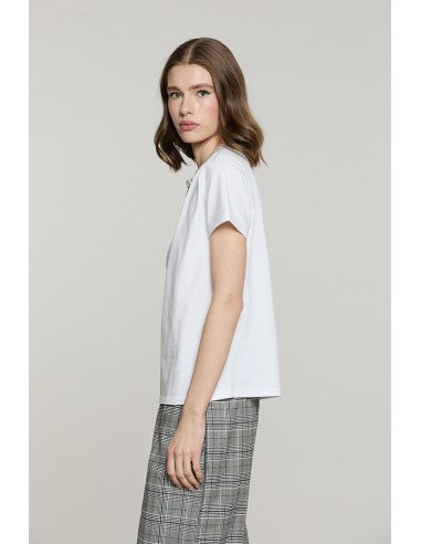 T-shirt KANTA mezza manica con girocollo + fiocco strass RELISH