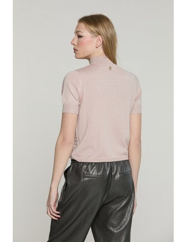 Maglia CRAIGE mezza manica collo vulcano con baguette RELISH