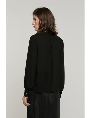 Camicia LIZZIE manica lunga con tasche + patte + strass RELISH