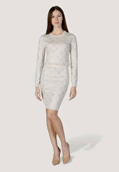 Guess RHINESTONES 4G SWTR - Minigonna - beige