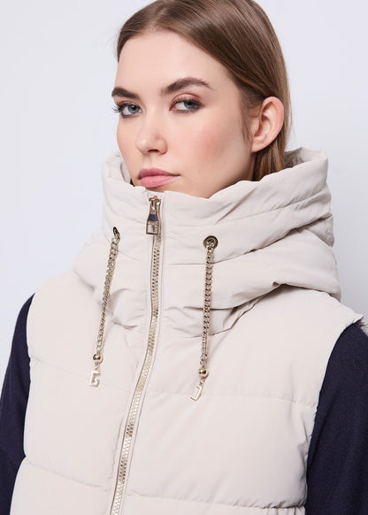 Gilet da donna con cappuccio e coulisse a catena - art. 521BD35008