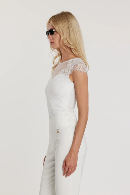 Relish Body BASIS maniche corte con inserti tulle più pizzo