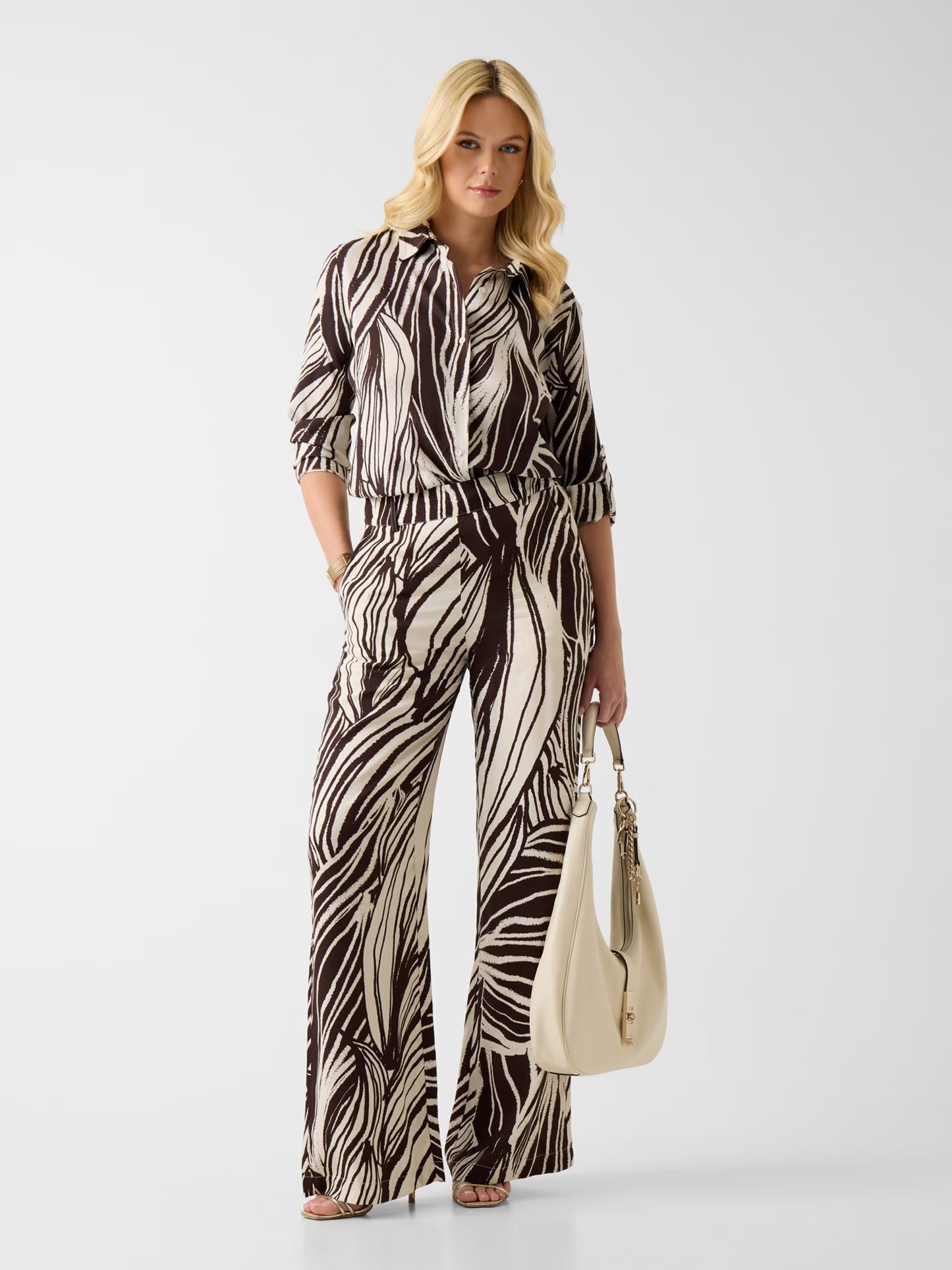Guess W6GB19W1972 Pantaloni in viscosa