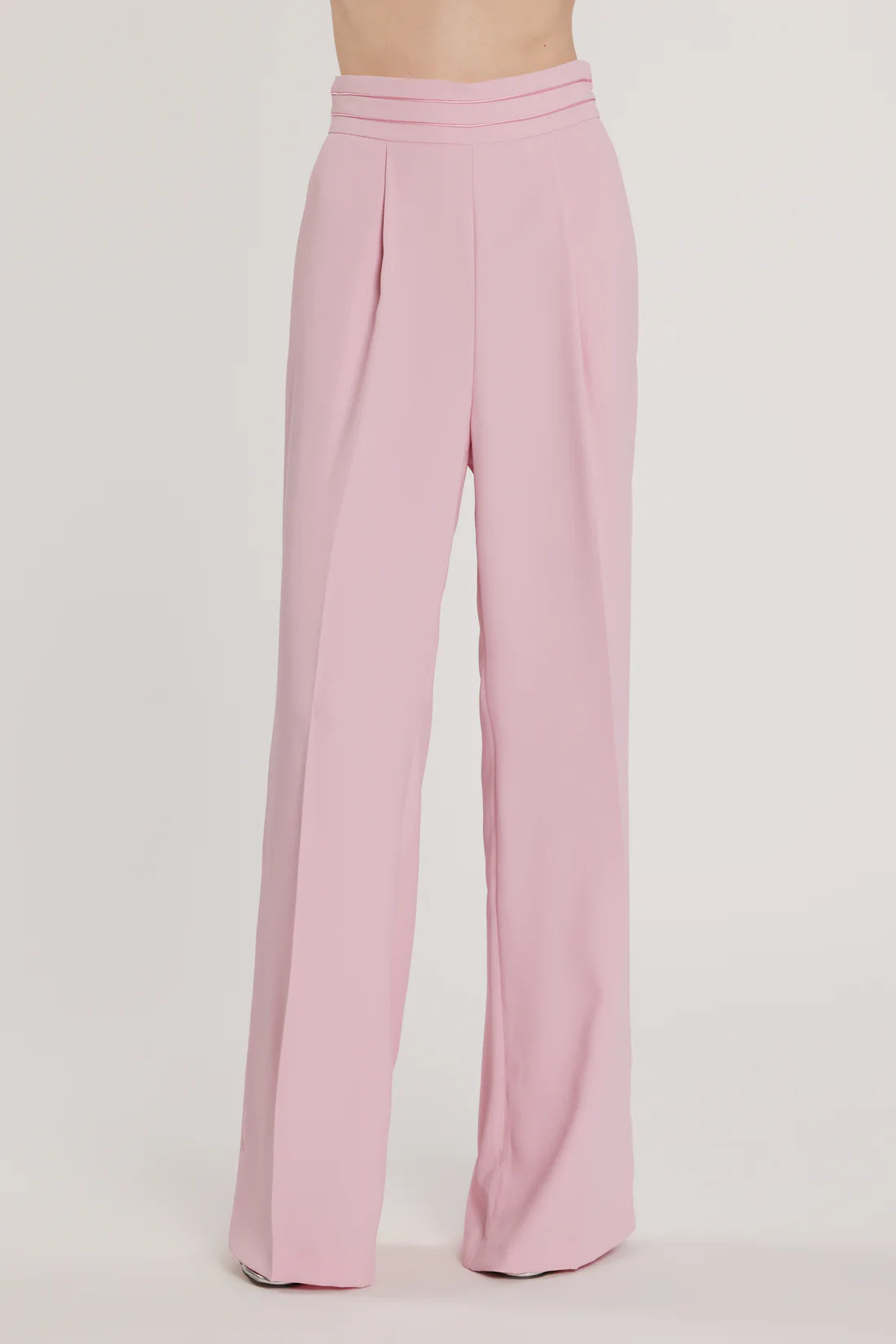 Relish Pantalone MORITA vita alta con pinces più piping largo