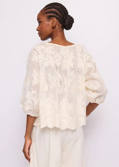 Gaudi 611FD45030 Camicia da donna con ricami floreali