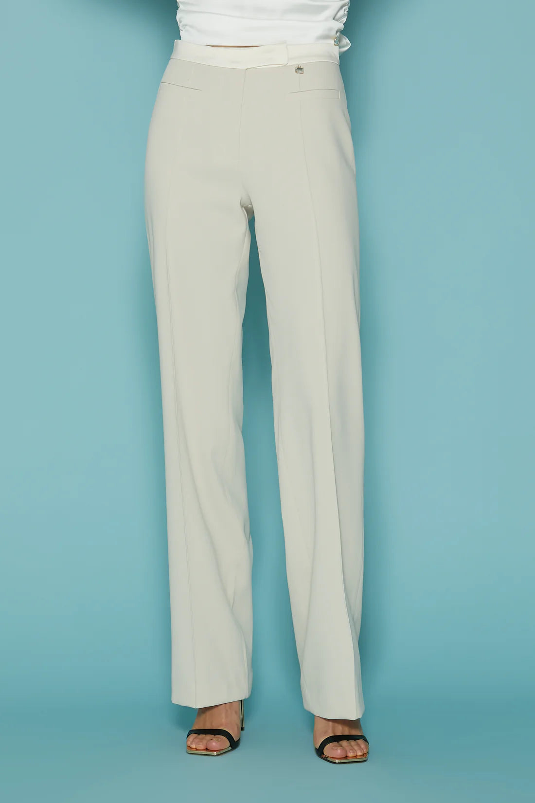 Relish Panta DANIELE ampio vita alta con cinturino raso più ts.filetto